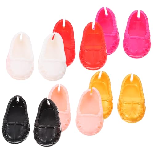 CIYODO 6 Paare Schuhe Mini Hoch Puppe Winzig Süße Fit Spielzeughausschuhe Simulationsschuhmodelle Simulation Schuhdekore Kleines Hauszubehör Kleiner Schuhschmuck Plastik von CIYODO