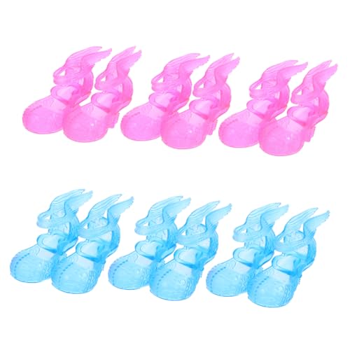 CIYODO 6 Paare Zunge Puppe Schuhe Für Puppen Mini-hausschuhmodelle Miniatur-spielzeugschuhe Simulationsschuhmodelle Mini-szenen-Requisiten Zubehör Für Babypuppen Plastik von CIYODO