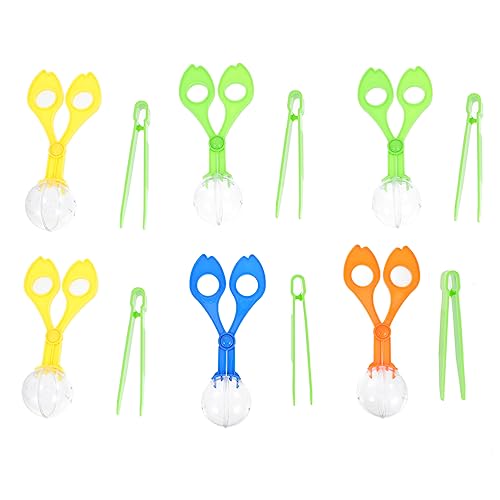 CIYODO 6 Sätze Kinder Fangpinzetten Outdoor Werkzeuge Mit Scherenclips Kunststoffmaterial von CIYODO
