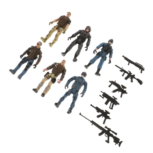 CIYODO 6 Stück Action Figure Playset Teilig mit Beweglichen Soldaten Flexibles Militärspielzeug für Kreative Szenen und Sammler zu Weihnachten Halloween oder Geburtstagsfeiern von CIYODO