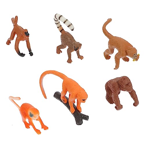 CIYODO 6 Stück Affenfiguren Lustige Tiermodelle Affenfiguren Simulation Affendekore Spielzeugdekorationen Ornament Affen Tiermodelle Affenskulpturen Affenstatue Kunststoff CIYODO 6 Stück Affenfiguren Lustige Tiermodelle Affenfiguren Simulation Affendekore Spielzeugdekorationen Ornament Affen Tiermodelle Affenskulpturen Affenstatue Kunststoff von CIYODO