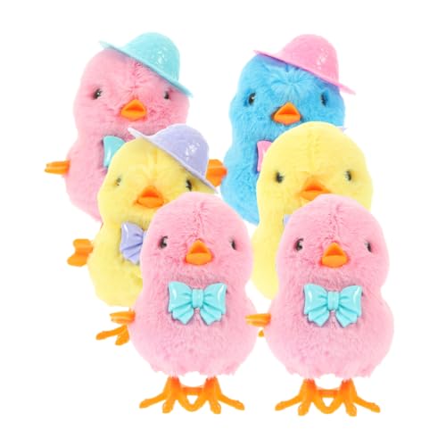 CIYODO 6 Stück Aufziehbares Hühnerspielzeug Für Klein Kinderspielzeug Mädchen Jungs Huhn Füller -kükenspielzeug Party Gefälligkeiten Hühnchenspielzeug Plüsch CIYODO 6 Stück Aufziehbares Hühnerspielzeug Für Klein Kinderspielzeug Mädchen Jungs Huhn Füller -kükenspielzeug Party Gefälligkeiten Hühnchenspielzeug Plüsch von CIYODO