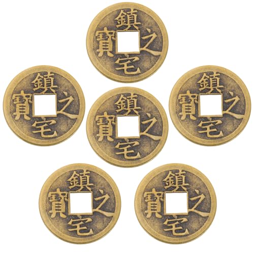 CIYODO 6 Stück Autoaufhänger aus Kupfermünze alte chinesische zarte Messingmünze Glücksmünze Knoten DIY Charme Simulation Alter Münzen zarte Vintage Messingmünze CIYODO 6 Stück Autoaufhänger aus Kupfermünze alte chinesische zarte Messingmünze Glücksmünze Knoten DIY Charme Simulation Alter Münzen zarte Vintage Messingmünze von CIYODO