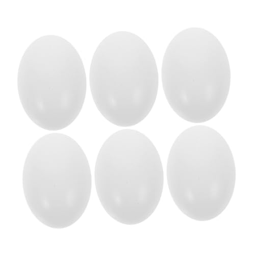CIYODO 6 Stück DIY Gestrichene Holzeier Leer Dekoration Dekorativ Handwerk Party Lackierbar Basteleier Zum Bemalen Realistische Hühnereier Künstliche Ziereier Aus Holzeiern Weiß CIYODO 6 Stück DIY Gestrichene Holzeier Leer Dekoration Dekorativ Handwerk Party Lackierbar Basteleier Zum Bemalen Realistische Hühnereier Künstliche Ziereier Aus Holzeiern Weiß von CIYODO