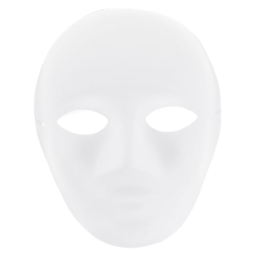 CIYODO 6 Stück DIY Handgemachte Masken Weiße Blank Maske aus Papier für Kreative Bastelprojekte zum Bemalen für Partys Halloween und Maskerade von CIYODO