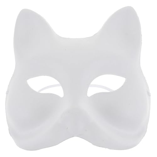 CIYODO 6 Stück DIY Papiermaske Weiße Tiermaske für Kunstprojekte zum Bemalen und Gestalten für Halloween Karneval und Maskeraden CIYODO 6 Stück DIY Papiermaske Weiße Tiermaske für Kunstprojekte zum Bemalen und Gestalten für Halloween Karneval und Maskeraden von CIYODO