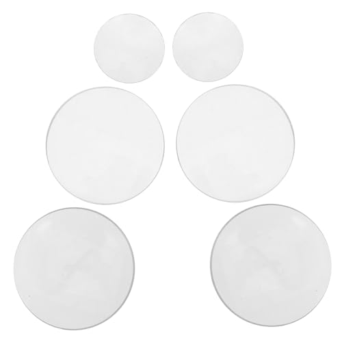 CIYODO 6 Stück Doppelkonvexes Objektiv Fokussierung Experiment Linsenlinse Bausatz optisches Objektiv fokal Linse konvex doppelt konvexe Glaslinse konvexe Linse konvexes Glas Transparent von CIYODO