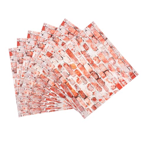 CIYODO 6 Stück Fliesen Aufkleber Selbstklebend für Puppenhaus Wanddekoration Abnehmbarer Vintage Keramikfliesen Sticker für Mini Möbel Deko CIYODO 6 Stück Fliesen Aufkleber Selbstklebend für Puppenhaus Wanddekoration Abnehmbarer Vintage Keramikfliesen Sticker für Mini Möbel Deko von CIYODO