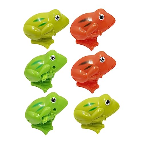CIYODO 6 Stück Froschsprungspielzeug Uhrwerk Tiermodell- Uhrwerk- Kinderspielzeug Frösche Modell Tierspielzeug Abs Zufällige Farbe von CIYODO