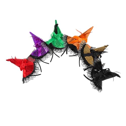 CIYODO 6 Stück Hexenhut Stirnband Halloween-hut-stirnband Hexenkopfschmuck Kostüm Verkleiden Halloween-cosplay-stirnbänder Hexenzubehör Tuch CIYODO 6 Stück Hexenhut Stirnband Halloween-hut-stirnband Hexenkopfschmuck Kostüm Verkleiden Halloween-cosplay-stirnbänder Hexenzubehör Tuch von CIYODO