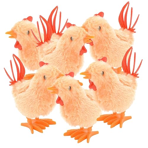 CIYODO 6 Stück Kindergeschenk Kinderspielzeug Hühnerspielzeug Aufziehspielzeug Springende Hühner Originelles Geschenktütenfüller Für Spielzeugküken Für Kleinkinder von CIYODO