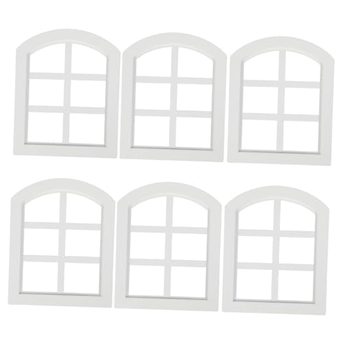 CIYODO 6 Stück Maßstab Puppenhaus Fensterrahmen für DIY Basteln und Dekoration Stilvolle Kleine Holzfenster für Puppenhausmöbel und Miniaturhäuser CIYODO 6 Stück Maßstab Puppenhaus Fensterrahmen für DIY Basteln und Dekoration Stilvolle Kleine Holzfenster für Puppenhausmöbel und Miniaturhäuser von CIYODO
