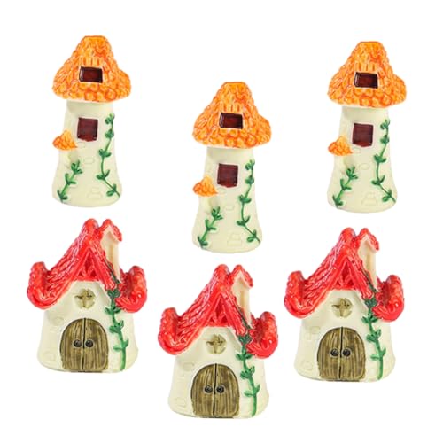 CIYODO 6 Stück Miniatur-harzhaus Kleines Hausornament Miniatur-Garten-deko Mikro-Garten-Dekoration CIYODO 6 Stück Miniatur-harzhaus Kleines Hausornament Miniatur-Garten-deko Mikro-Garten-Dekoration von CIYODO