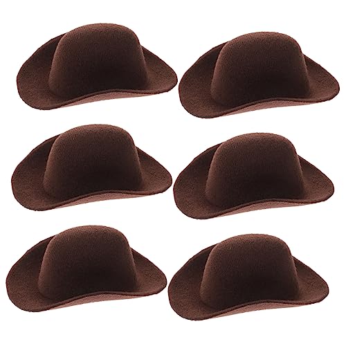 CIYODO 6 Stück Mini-Cowboyhut cowboyhut mini cowboyhut Zubehör für Puppenmützen Westernhut für Puppen Puppenhut für Dekoration kleine Hüte Miniaturhüte Mini-Hut Stoff Light Brown CIYODO 6 Stück Mini-Cowboyhut cowboyhut mini cowboyhut Zubehör für Puppenmützen Westernhut für Puppen Puppenhut für Dekoration kleine Hüte Miniaturhüte Mini-Hut Stoff Light Brown von CIYODO