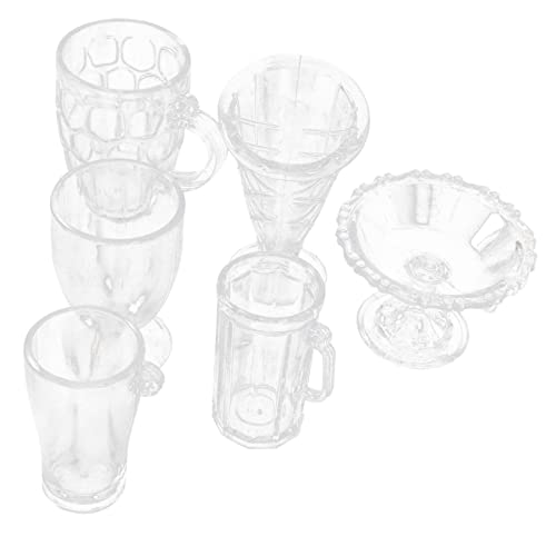 CIYODO 6 Stück Mini Küchenutensilien Servierutensilien Tiny House Küchengeschirr Miniatur Utensilien Miniatur Zubehör Mini Wasserbecher Mini Becher Kinderspielzeug von CIYODO