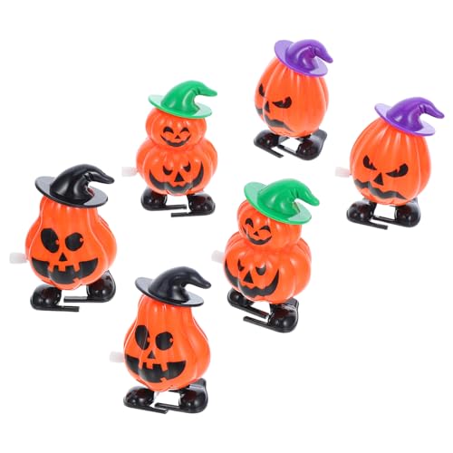 CIYODO 6 Stück Mini Wind Up Spielzeuge für Halloween Partygeschenke Taschenfüllungen und Klassenbelohnungen Lustige Kürbisstatue von CIYODO