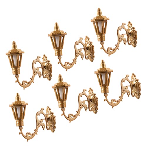 CIYODO 6 Stück Miniatur Wandlampe für Puppenhaus Vintage Wandleuchten Gold mit Warmem Licht für Mikrolandschaften und Sandtischdekoration Stilvolles Puppenhaus Zubehör CIYODO 6 Stück Miniatur Wandlampe für Puppenhaus Vintage Wandleuchten Gold mit Warmem Licht für Mikrolandschaften und Sandtischdekoration Stilvolles Puppenhaus Zubehör von CIYODO