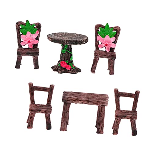 CIYODO 6 Stück Miniaturmöbel für Feengärten Teiliges und Stühle Zubehör für Puppenhaus Hochwertige Resin Figuren für Garten Dekoration und DIY Projekte CIYODO 6 Stück Miniaturmöbel für Feengärten Teiliges und Stühle Zubehör für Puppenhaus Hochwertige Resin Figuren für Garten Dekoration und DIY Projekte von CIYODO