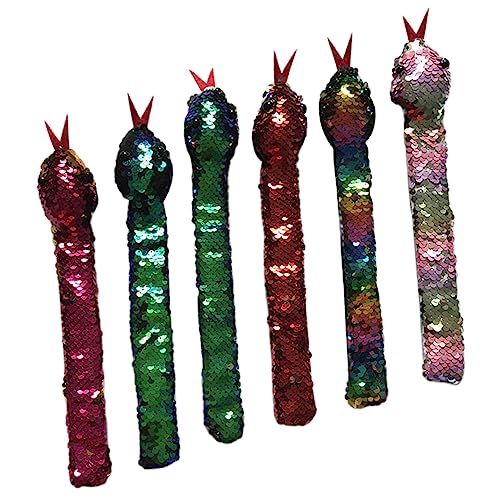 CIYODO 6 Stück Paillettenschlangenkreiskreis Halloween-Armbänder für Geburtstagsarmbänder für Armbänder für Kleinkinder Schlange für Kunstleder Zufällige Farbe von CIYODO