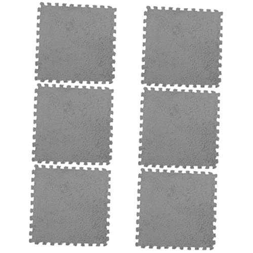 CIYODO 6 Stück Puzzle-Matte turnmatten Gymnastics Matte Playing mat for ineinandergreifende Schaumstoffmatten Kinderspiel Multifunktionale Spielmatten tragbare Fußmatten Eva Grey von CIYODO