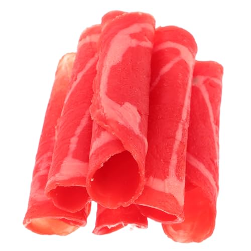 CIYODO 6 Stück Realistische Fake Meat Rolls aus Fadeproof Material Hyperrealistische Künstliche Rinderfleisch-deko für Hotpot Restaurant Schaufenster Langlebige Food Props zur CIYODO 6 Stück Realistische Fake Meat Rolls aus Fadeproof Material Hyperrealistische Künstliche Rinderfleisch-deko für Hotpot Restaurant Schaufenster Langlebige Food Props zur von CIYODO