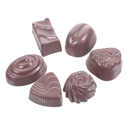 CIYODO 6 Stück Schokoladen -requisitenmodell Realistisch Schüttgut Künstlich Gefälscht Desserts Bulk-Schokolade Party Geformt Wrapper Schokolade Schmilzt Black PVC CIYODO 6 Stück Schokoladen -requisitenmodell Realistisch Schüttgut Künstlich Gefälscht Desserts Bulk-Schokolade Party Geformt Wrapper Schokolade Schmilzt Black PVC von CIYODO