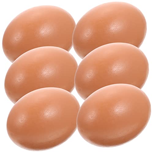 CIYODO 6-teilige Dekorative Eierform-Ornament Künstliches Ei Modell Verzierungen Foto-Requisiten von CIYODO
