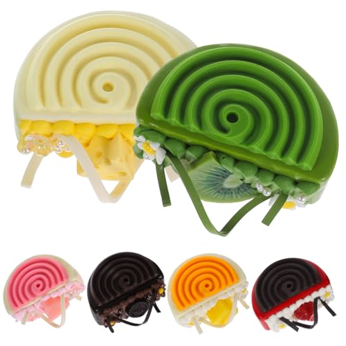 CIYODO 6 Stück Simulierte Kuchendekorationen Glücklich Hochzeit künstliche Dessertdekoration künstliche Kuchen basteln bastelset gefälschte Kuchen gefälschter Kuchen PVC von CIYODO