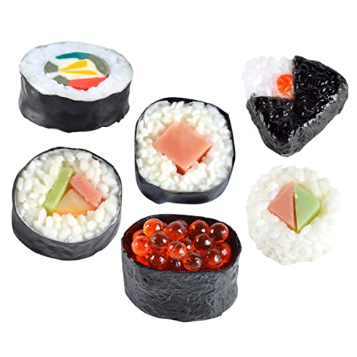CIYODO 6 Stück Sushi -modellrequisiten Sushi -themenparty Realistisches Spielfutter Realistisches Sushi- Gefälschte Essensrequisite Klein Simulieren Sehen PVC CIYODO 6 Stück Sushi -modellrequisiten Sushi -themenparty Realistisches Spielfutter Realistisches Sushi- Gefälschte Essensrequisite Klein Simulieren Sehen PVC von CIYODO