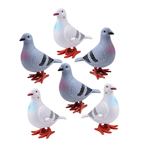 CIYODO 6 Stück Teiliges Aufziehspielzeug Tauben Springend Wind Up Vögel Lustig Handlich Robust für Kindergeburtstag Zufällige Farbe von CIYODO