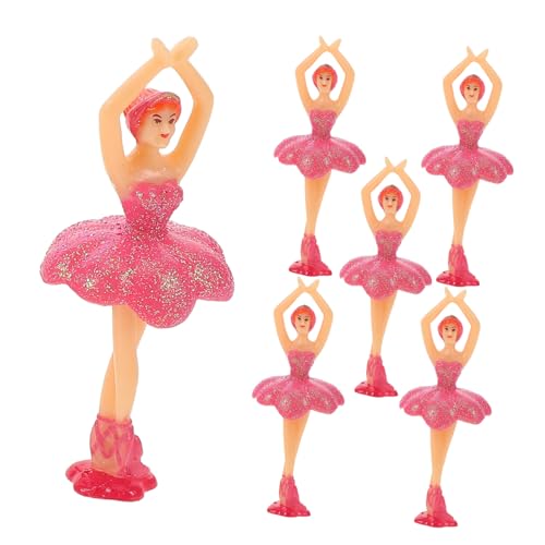 CIYODO 6 Stück Teiliges Ballettmädchen Musikbox Figuren Tanzende Ballerina Figurinen Ballett Tortenaufsätze Musikalische Box Zubehör für Geburtstagsfeiern und Deko von CIYODO