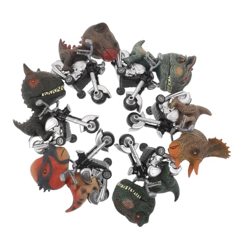 CIYODO 6 Stück Teiliges Dinosaurier Pull Back Fahrzeug Set Reibungsbetriebene Dinosaurier Motorrad Spielzeuge für Batteriefreie Lernspielzeuge für Jungen und Mädchen Indoor und Outdoor CIYODO 6 Stück Teiliges Dinosaurier Pull Back Fahrzeug Set Reibungsbetriebene Dinosaurier Motorrad Spielzeuge für Batteriefreie Lernspielzeuge für Jungen und Mädchen Indoor und Outdoor von CIYODO