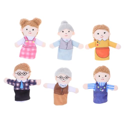 CIYODO 6 Stück Teiliges Familien Handpuppen aus Weichem Plüsch für Geschichtenerzählen Rollenspiel und Vorschulbildung Fördert Sprachentwicklung und Familienzusammenhalt bei Theater und von CIYODO