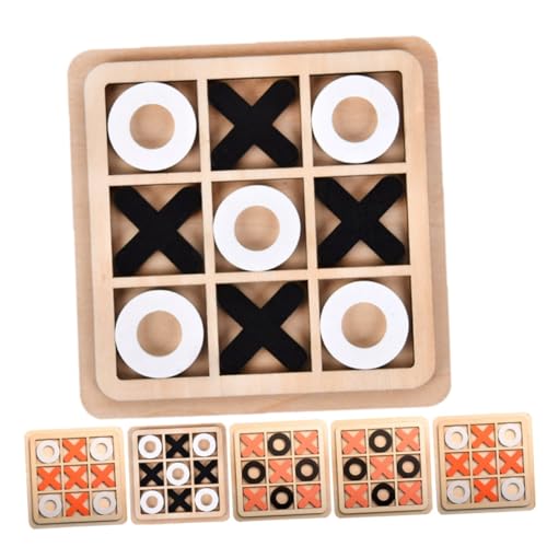 CIYODO 6 Stück Teiliges Holz Toe Spielset Interaktives Lernspielzeug für Erwachsene Tragbares Sicheres Schachbrettspiel zur Logischen Denkens und Familienunterhaltung CIYODO 6 Stück Teiliges Holz Toe Spielset Interaktives Lernspielzeug für Erwachsene Tragbares Sicheres Schachbrettspiel zur Logischen Denkens und Familienunterhaltung von CIYODO