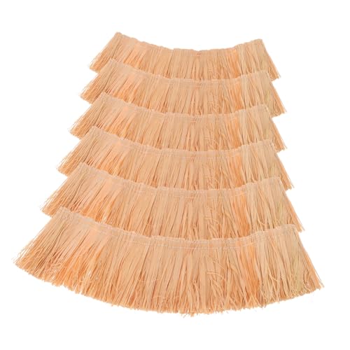 CIYODO 6 Stück Teiliges Mini Stroh-dachrollenset Künstliches Gras-dachmaterial Langlebig und Vielseitig für Puppenhaus-dachdeckung DIY-mikrolandschaft Lehrmodelle und Saisonale Dekoration von CIYODO