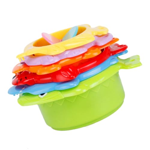 CIYODO 6 Stück Teiliges Stapelbecher für Junge Mädchen Wasserspielzeug im Thema Lernspielzeug für Kleinkinder Monate Sicher und Bruchsicher für Pool und Spaß von CIYODO