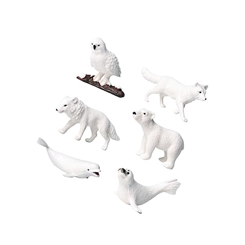 CIYODO 6 Stück Tierspielzeugmodell Kleinkinder wild Tiere Kleintierspielzeug Modelltier Zahlen Polar- Schnee Eisbär Figur Eisbär-Dekoration CIYODO 6 Stück Tierspielzeugmodell Kleinkinder wild Tiere Kleintierspielzeug Modelltier Zahlen Polar- Schnee Eisbär Figur Eisbär-Dekoration von CIYODO