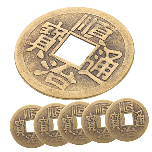 CIYODO 6 Stück Vintage Kupfermünzen Multifunktions Bastelmünze Chinesische Münze DIY Zubehör Design Münze Im Chinesischen Stil Messingmünze DIY Auto Anhänger Münze Schicke von CIYODO
