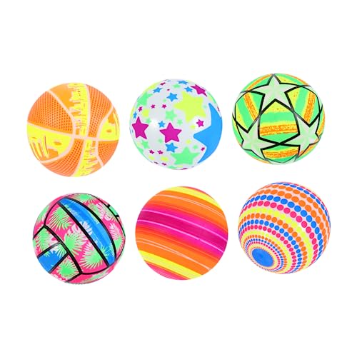 CIYODO 6 Stück aufblasbarer Ball Wasserspielball bunte Spielbälle Wasserball bunter Spielball PVC von CIYODO