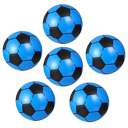 CIYODO 6 Stück aufblasbares Fußballspielzeug Plastik Fußball Fußballspielzeug für Aufblasbares Fußbälle- Fußballball aus Kunststoff PVC Zufällige Farbe von CIYODO