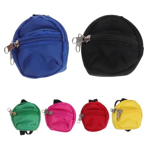 CIYODO 6 Teiliger Puppenrucksack Puppenhaus Requisiten Puppenhaus Tasche Kleiner Rucksack Mini Puppentasche Kleinkind Mädchen Mini Rucksack Kleinkind von CIYODO