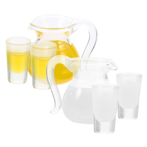 CIYODO Miniatur-küchenzubehör 2 Sets Mit Mini-krug- Und Tassen-Set Für Puppenhäuser Realistische Miniaturmodelle von CIYODO
