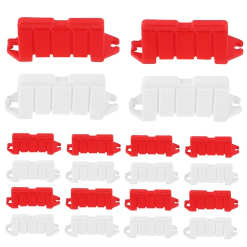 CIYODO 60 Stück Mini Verkehrszeichen Miniatur Straßenbarrieren für Rc Rennstrecken Kreative Verkehrs Szenen Robustes Material für Drift Übungen für Partys und Spielzeugautos von CIYODO