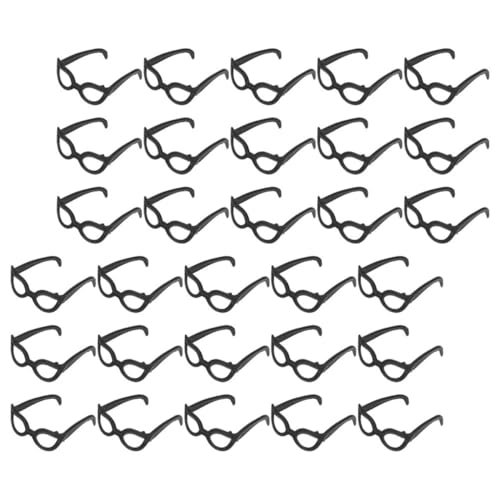 CIYODO 60 Stück Mini -brillenzubehör Miniatur Puppen-mini-brillengestell Entzückende Mini- Modische Brillendekore Kleine Puppensonnenbrille Puppenbrillen Black Plastik von CIYODO