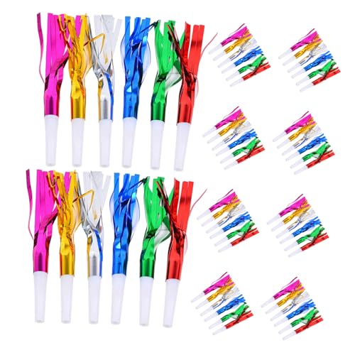 CIYODO 60 Stück Teiliges Partytröten Glitzerfransen Laute Geburtstagsluftrüssel aus Kunststoff Kindersicher Buntes Partyzubehör für Shower Kindergeburtstag und Silvester CIYODO 60 Stück Teiliges Partytröten Glitzerfransen Laute Geburtstagsluftrüssel aus Kunststoff Kindersicher Buntes Partyzubehör für Shower Kindergeburtstag und Silvester von CIYODO