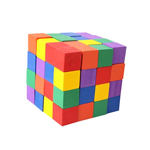 CIYODO 60Stücke Teiliges Bunter Holzbausteine Pädagogisches für Stapelspielzeug für Kreative Bauprojekte Sicher und Langlebig für Frühe Bildung und von CIYODO