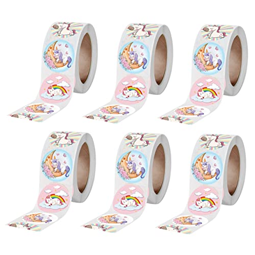 CIYODO 6Rollen Tieraufkleber Für Selbstklebende Belohnungssticker Mit Niedlichen Tiermotiven Belohnungen Und Kreative Dekorationen von CIYODO