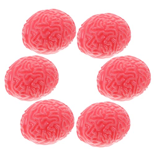 CIYODO 6St Gehirn-Stress-Ball Gehirnspielzeug für die frühe Bildung gefälschte menschliche Gehirne gruselige Gehirnstütze Schreibtisch schmücken Geschenk Modell Ball zum Stressabbau von CIYODO