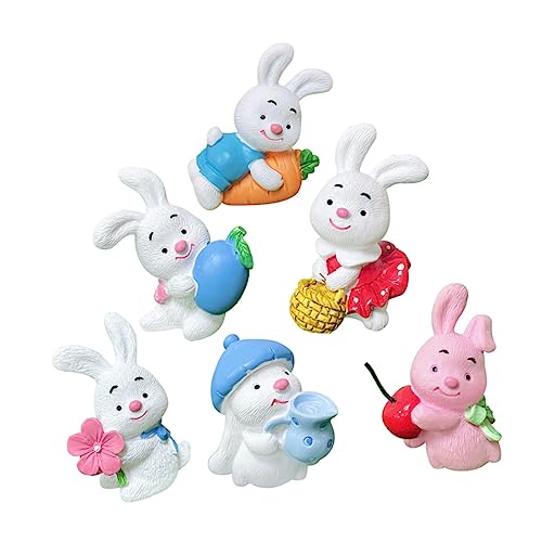 CIYODO 6Stücke Bunny Cake Topper Osterkuchen Dekoration Figuren Für DIY Dekoration Für Geburtstagsfeiern Autodekoration Und Miniaturgärten CIYODO 6Stücke Bunny Cake Topper Osterkuchen Dekoration Figuren Für DIY Dekoration Für Geburtstagsfeiern Autodekoration Und Miniaturgärten von CIYODO