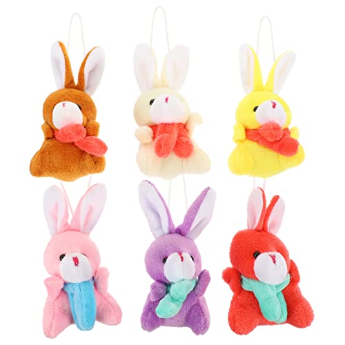 CIYODO 6Stücke Plüsch Kaninchen Schlüsselanhänger DIY Ostern Dekoration Gemischte Farben Kuschelige Hasen für Schlüssel Taschen und für Kindergeburtstage CIYODO 6Stücke Plüsch Kaninchen Schlüsselanhänger DIY Ostern Dekoration Gemischte Farben Kuschelige Hasen für Schlüssel Taschen und für Kindergeburtstage von CIYODO